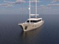 KING OF THE SEA Custom Sailing Yacht 47m bow view