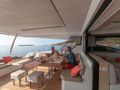 STEPHANIE Fountaine Pajot Alegria 67 guests on the aft deck