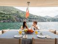 FOREVER ROSANNA Azimut 78 - aft deck alfresco dining area FOREVER ROSANNA Azimut 78 - aft deck alfresco dining area