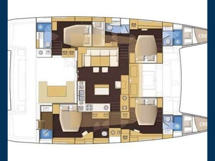 TOPAZ(LAGOON 560 S2)catamaran yacht layout
