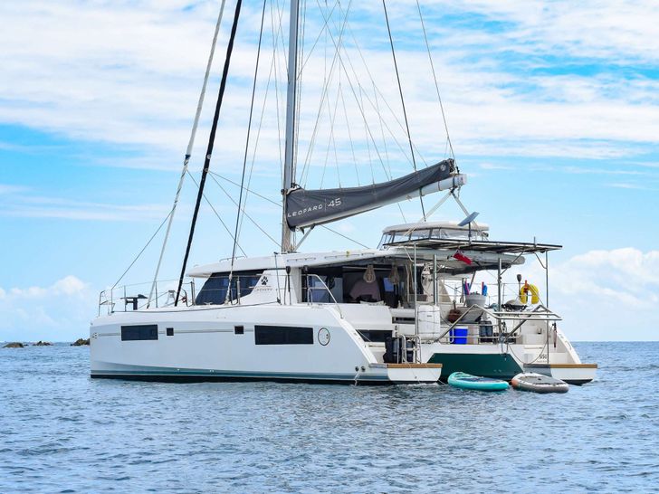 SISU Lagoon 45 - anchored with the water toys SISU Lagoon 45 - anchored with the water toys