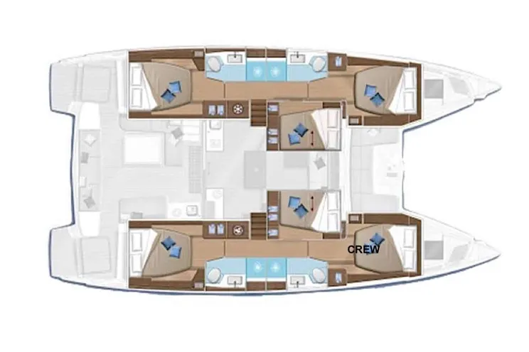 Layout for THE ADVENTURE Lagoon 50 - layout