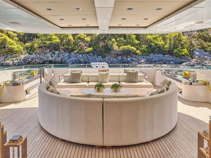 AXIOS Admiral Yacht Main Deck Aft - Lounge Area AXIOS Admiral Yacht Main Deck Aft - Lounge Area