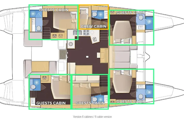 Layout for SERENITY Lagoon 52F - layout
