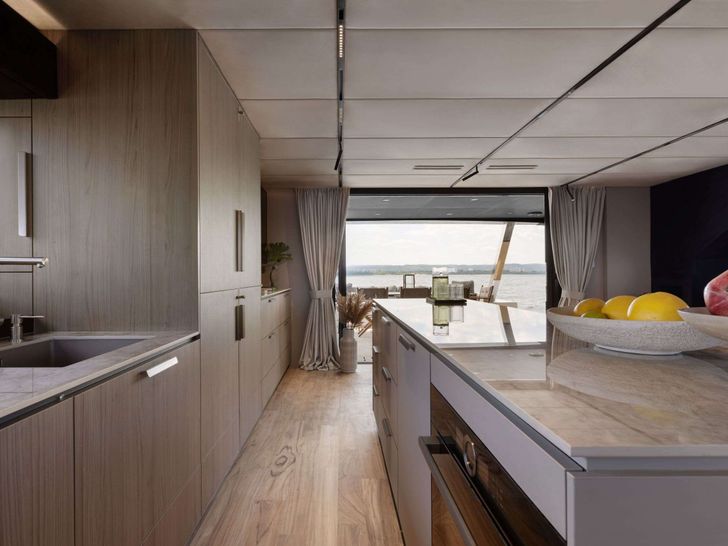 TRYST Moon Yacht 65 - galley countertop TRYST Moon Yacht 65 - galley countertop