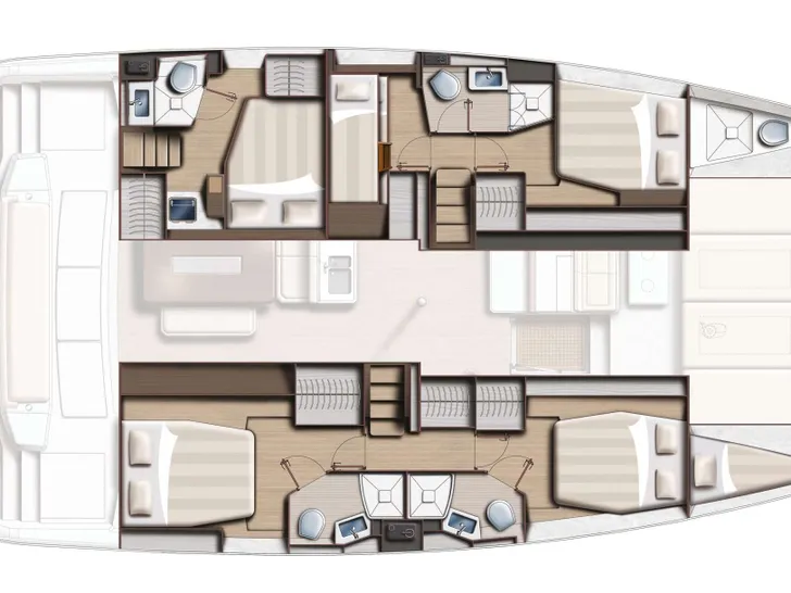 MAGNIFICENT Bali 4.8 - catamaran yacht layout MAGNIFICENT Bali 4.8 - catamaran yacht layout
