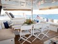 AKASHA Lagoon 620 - aft deck seating and dining area AKASHA Lagoon 620 - aft deck seating and dining area