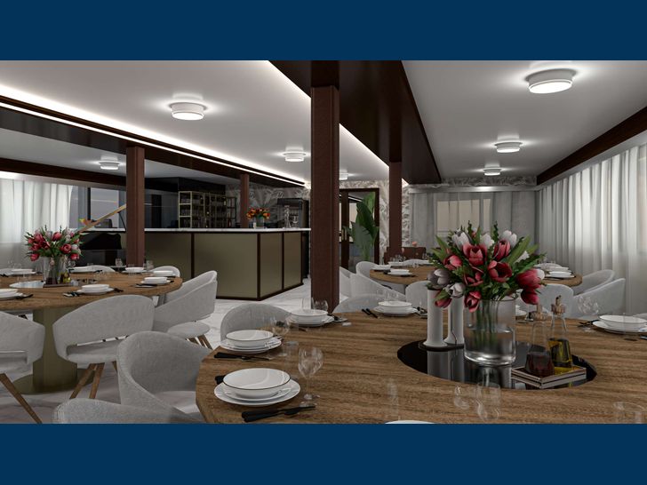 ARETHA - Custom Built 45 m,indoor dining area