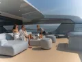 SPACECAT Power Catamaran 36m - flybridge outdoor seating area SPACECAT Power Catamaran 36m - flybridge outdoor seating area
