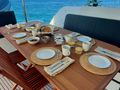 RITMO Lagoon 46 - aft deck dining set up RITMO Lagoon 46 - aft deck dining set up