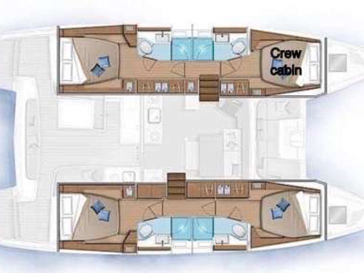 RITMO Lagoon 46 catamaran yacht layout