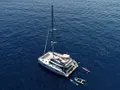 HELIDONI Fountaine Pajot Tanna 47 - anchored aerial shot HELIDONI Fountaine Pajot Tanna 47 - anchored aerial shot