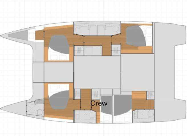 Layout for HELIDONI Fountaine Pajot Tanna 47 - layout