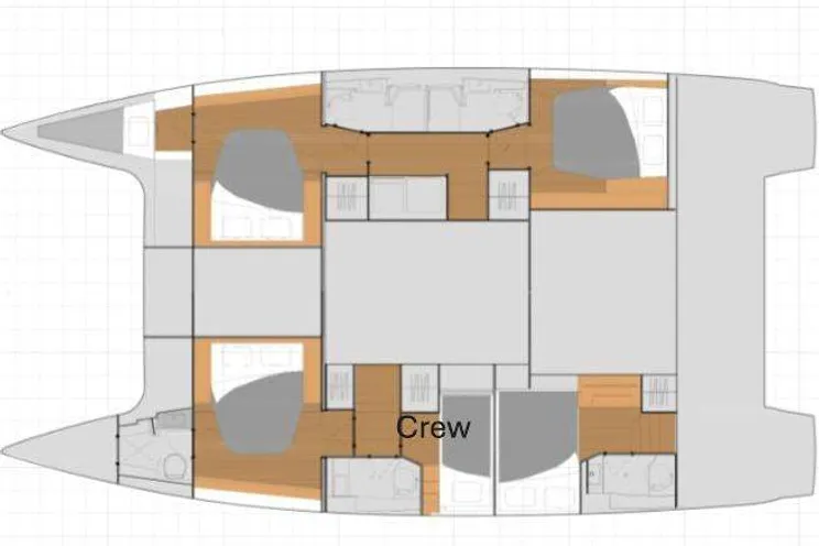 Layout for HELIDONI Fountaine Pajot Tanna 47 - layout