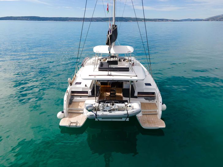 LAVINA Lagoon 51 - aerial aft shot LAVINA Lagoon 51 - aerial aft shot