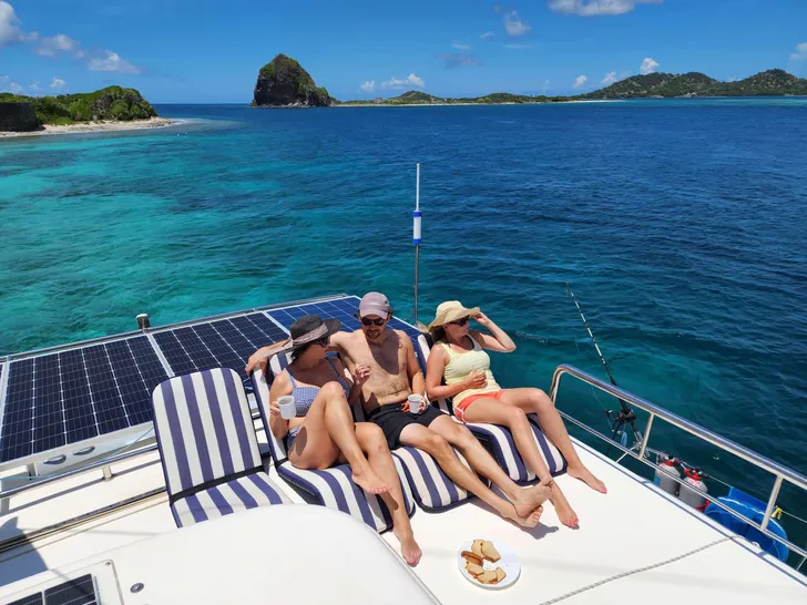 SARA Leopard 46 - sunbathing area SARA Leopard 46 - sunbathing area