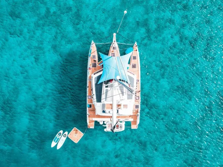 NEPTUNE'S ESCAPE Neel 52 - top aerial shot NEPTUNE'S ESCAPE Neel 52 - top aerial shot