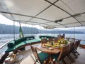 DERIYA DENIZ Custom Gulet 23m - upper deck dining area and lounge DERIYA DENIZ Custom Gulet 23m - upper deck dining area and lounge