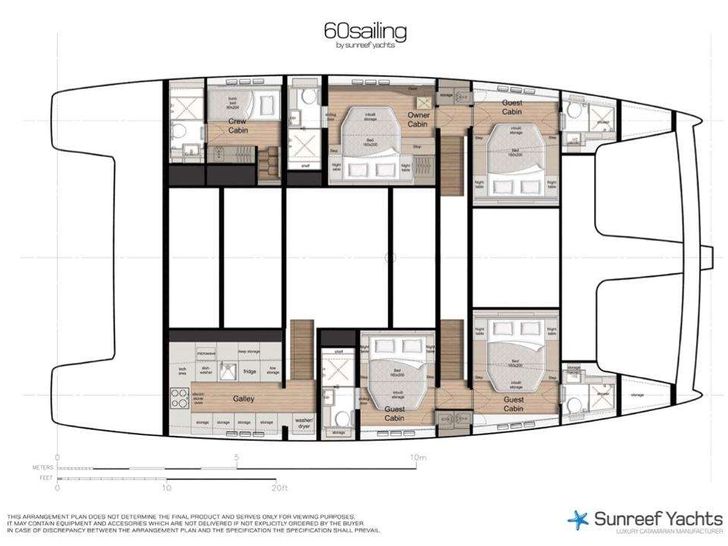 MR SI Sunreef 60 - cabin layout MR SI Sunreef 60 - cabin layout