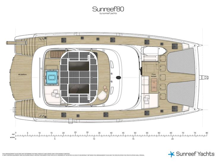 NALANI Sunreef 80 catamaran yacht layout exterior