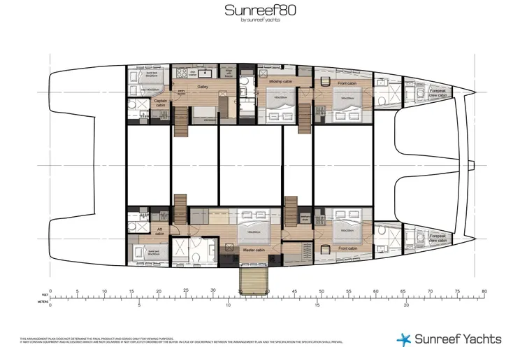 Layout for NALANI Sunreef 80 - layout