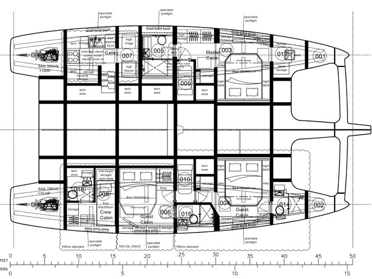 BLESSED Sunreef 50 - layout BLESSED Sunreef 50 - layout