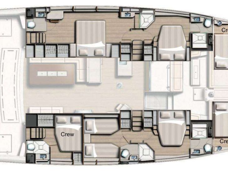 NONAME Bali 5.4 - catamaran yacht layout NONAME Bali 5.4 - catamaran yacht layout