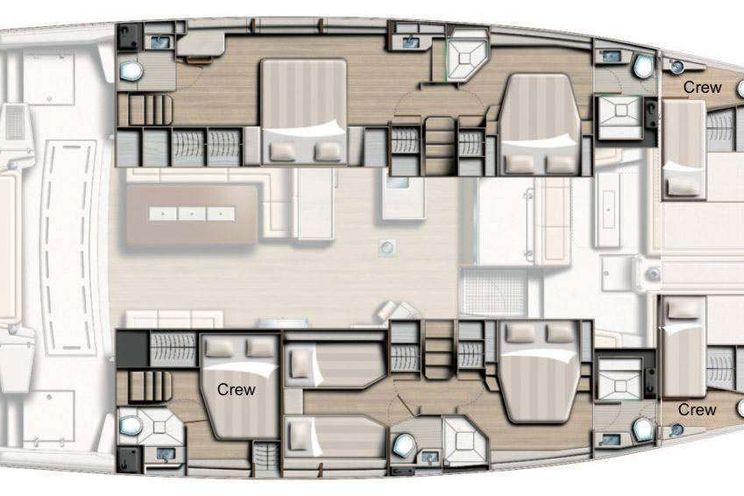 Layout for NONAME Bali 5.4 - catamaran yacht layout