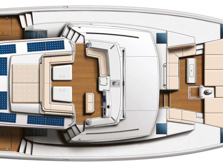 UMIKO Bali 5.4 - catamaran yacht layout exterior