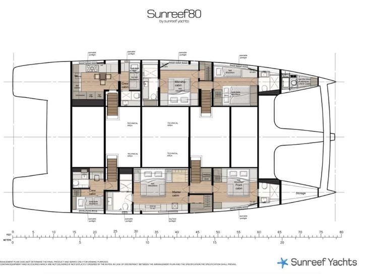 SHADES OF GREY Sunreef 80 - layout SHADES OF GREY Sunreef 80 - layout