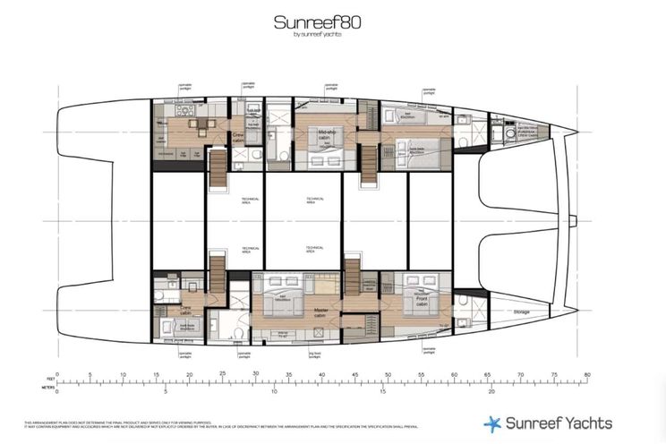 Layout for SHADES OF GREY Sunreef 80 - layout
