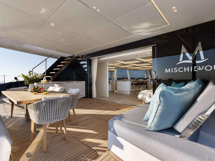 MISCHIEVOUS Sunreef 80 - aft deck MISCHIEVOUS Sunreef 80 - aft deck