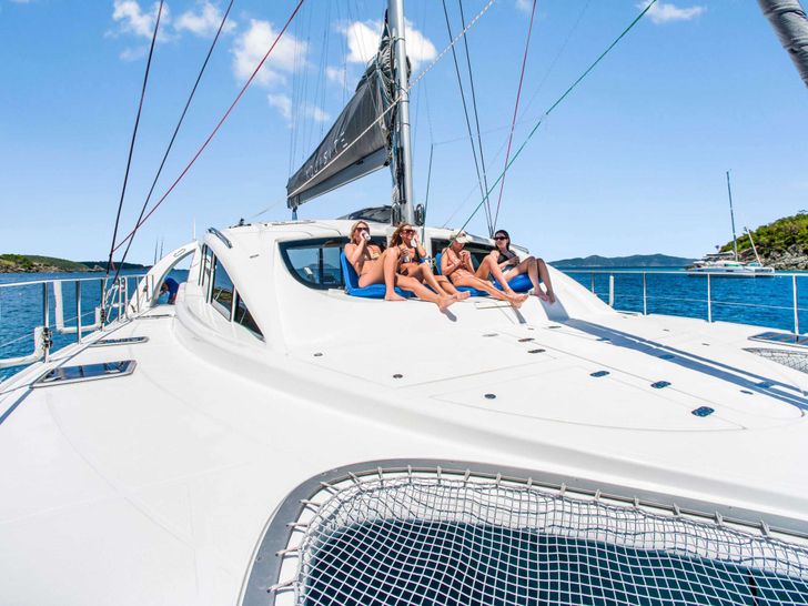 WILD RUMPUS Xquisite X5 foredeck trampolines WILD RUMPUS Xquisite X5 foredeck trampolines