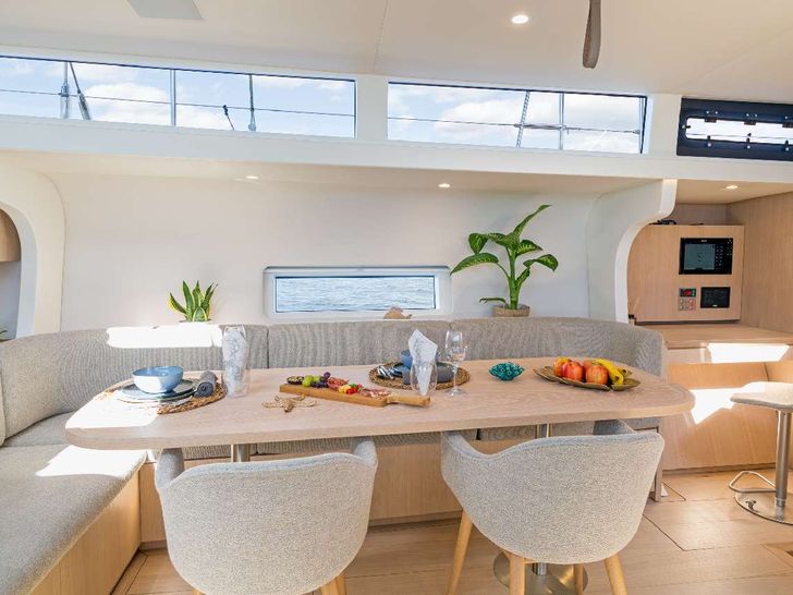 YUME YYacht Y7 - indoor dining area YUME YYacht Y7 - indoor dining area