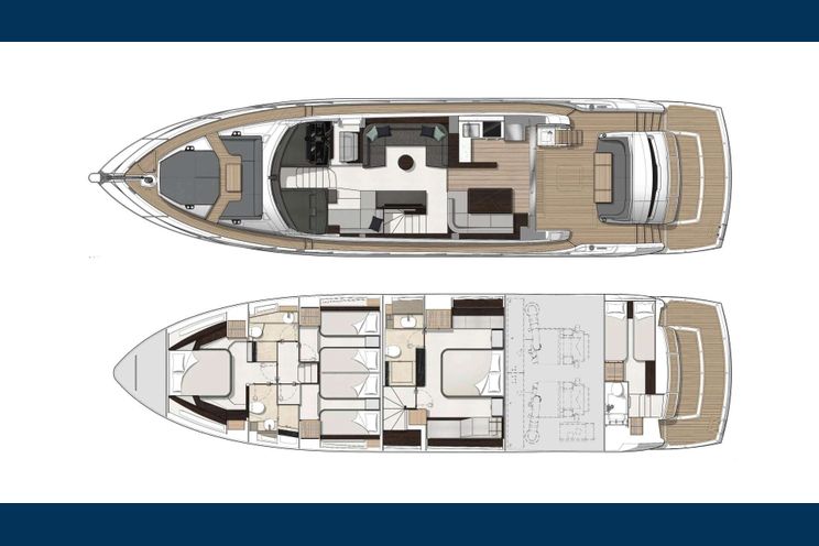Layout for APOLLO Sunseeker Manhattan 86 motor yacht layout
