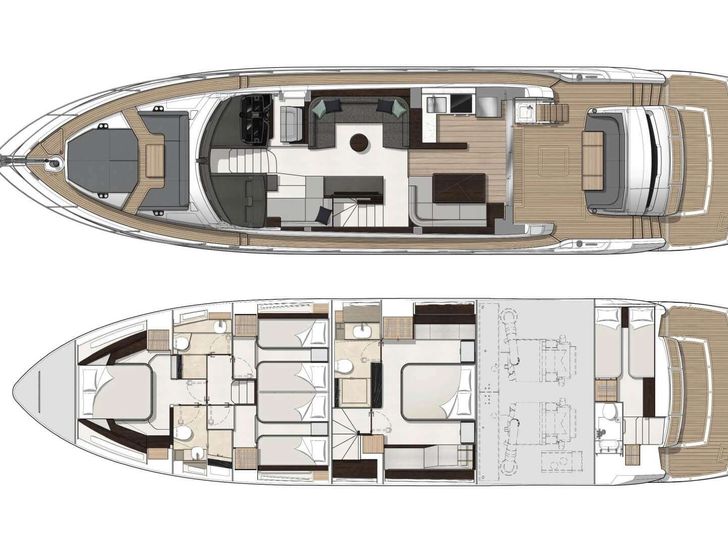 APOLLO Sunseeker Manhattan 86 motor yacht layout