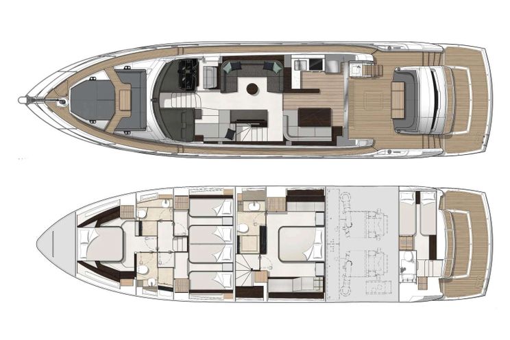 Layout for APOLLO Sunseeker Manhattan 86 motor yacht layout