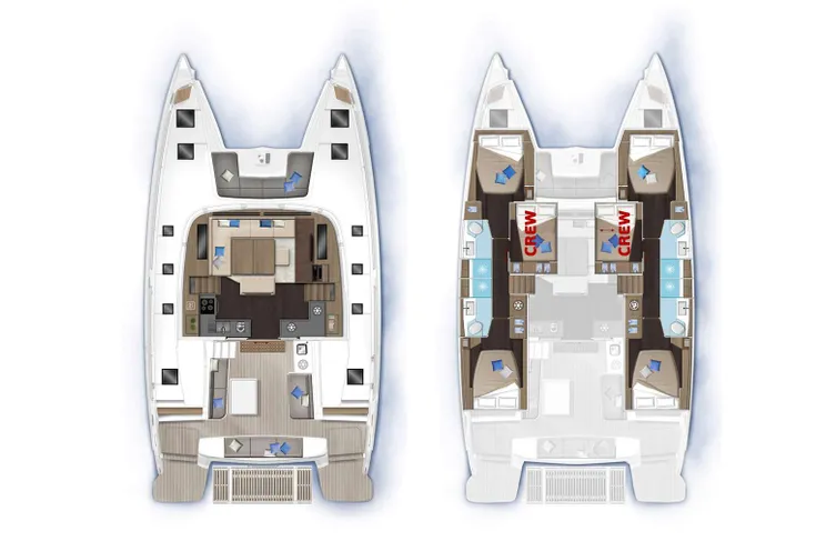 Layout for BABALU 51 Lagoon 51 - layout