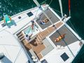 LIQUID SKY Fountaine Pajot Alegria 67 - top foredeck shot LIQUID SKY Fountaine Pajot Alegria 67 - top foredeck shot