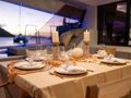 LIQUID SKY Fountaine Pajot Alegria 67 - aft alfresco dining set up LIQUID SKY Fountaine Pajot Alegria 67 - aft alfresco dining set up