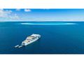 WHITE PEARL Custom Yacht 56m - aerial shot anchored WHITE PEARL Custom Yacht 56m - aerial shot anchored
