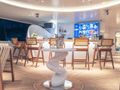 WHITE PEARL Custom Yacht 56m - aft bar area WHITE PEARL Custom Yacht 56m - aft bar area
