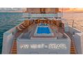 WHITE PEARL Custom Yacht 56m aft deck with pool/jacuzzi