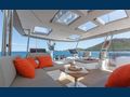 THE BLUE DREAM Fountaine Pajot 67 flybridge seating area