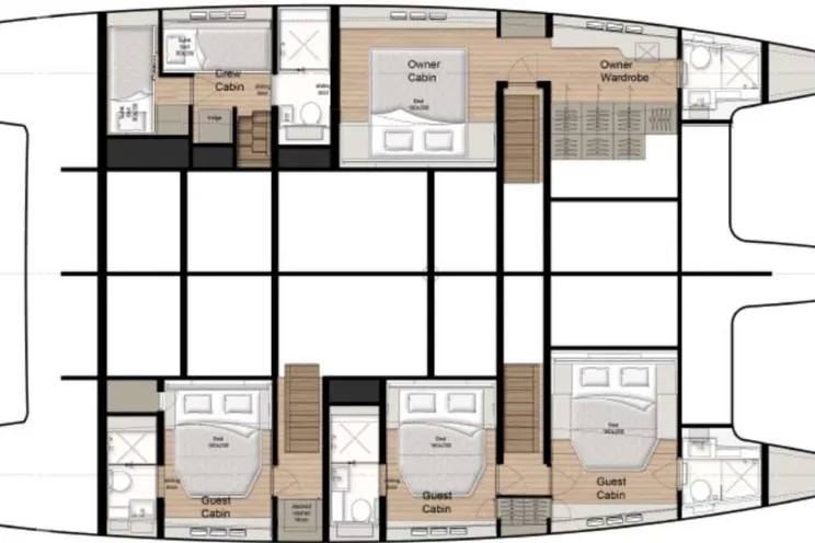 Layout for DESSUS Sunreef 60 - layout