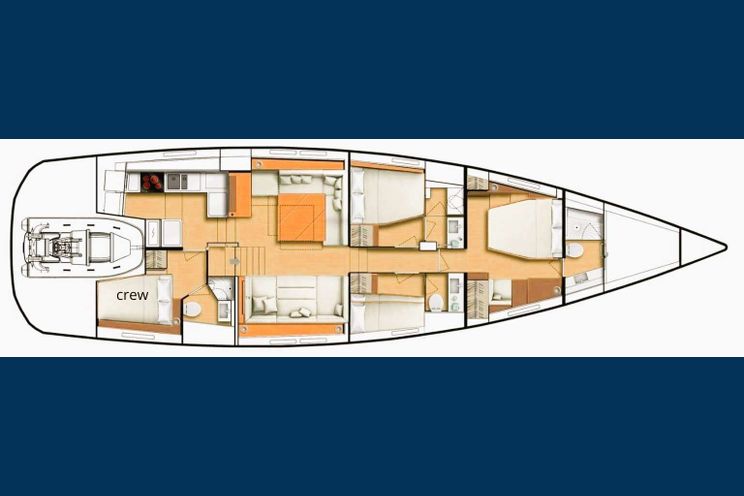 Layout for MAHINA 3 CNB Bordeaux 21m yacht layout