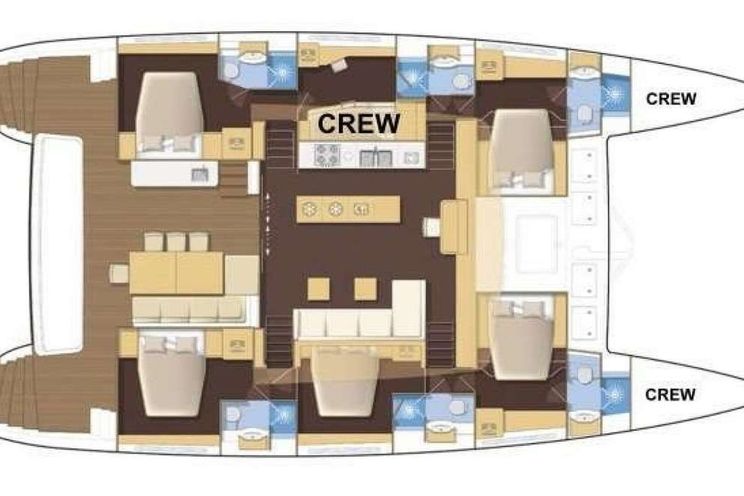 Layout for DO MORE Lagoon 620 catamaran yacht layout