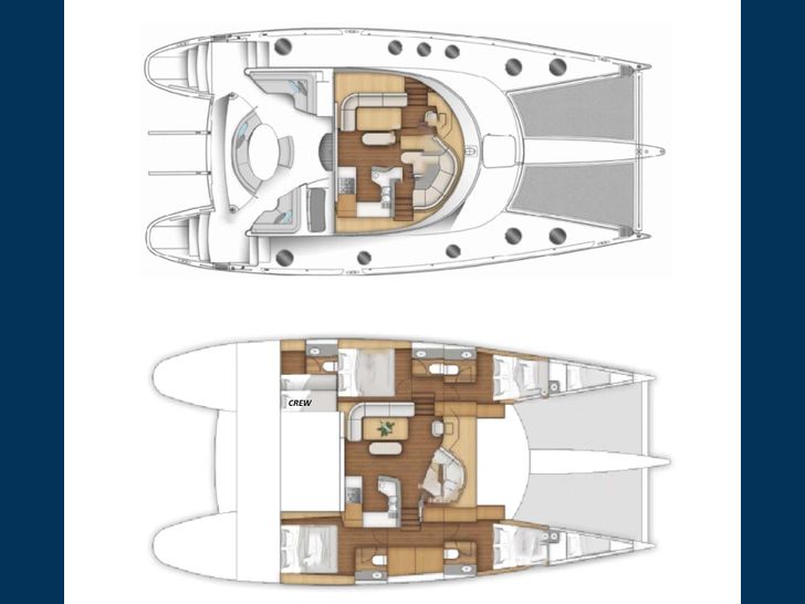 ZORBA CAT Fountaine Pajot Eleuthera 60 catamaran yacht layout