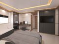LAVIN Custom Motor Yacht 26m master cabin bed and TV