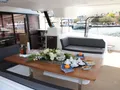 THREE DEE Fountaine Pajot Aura 51 - aft alfresco dining area THREE DEE Fountaine Pajot Aura 51 - aft alfresco dining area